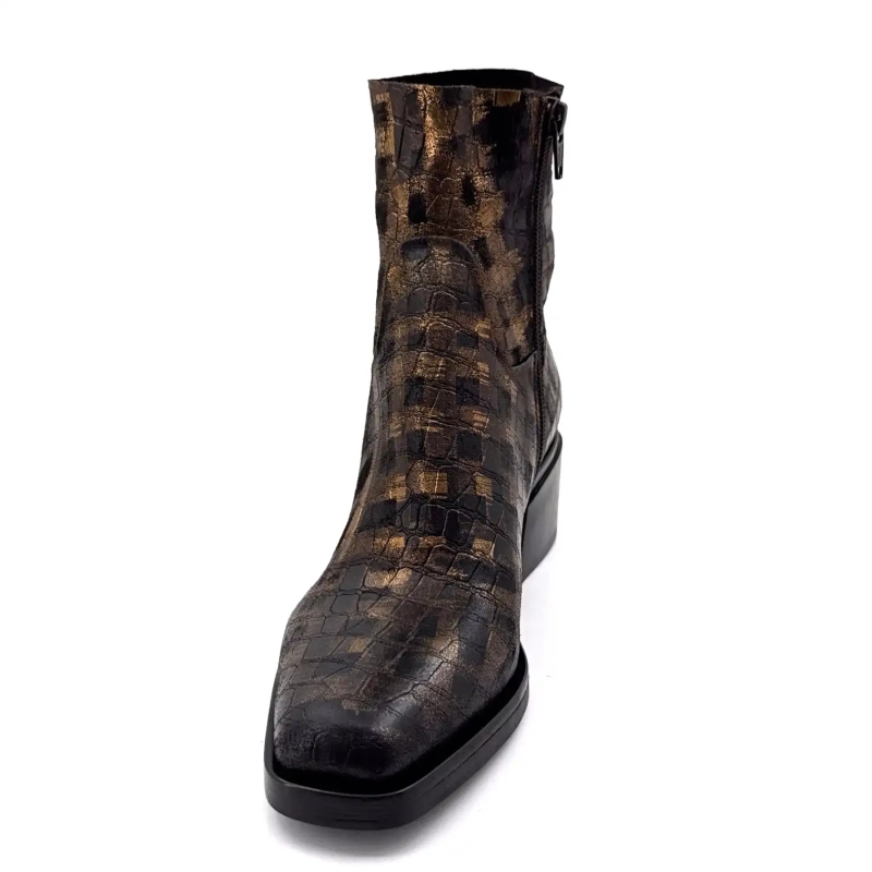 Elena iachi E4424 Aramis Läder Moro Brons Ivoire Chaussures