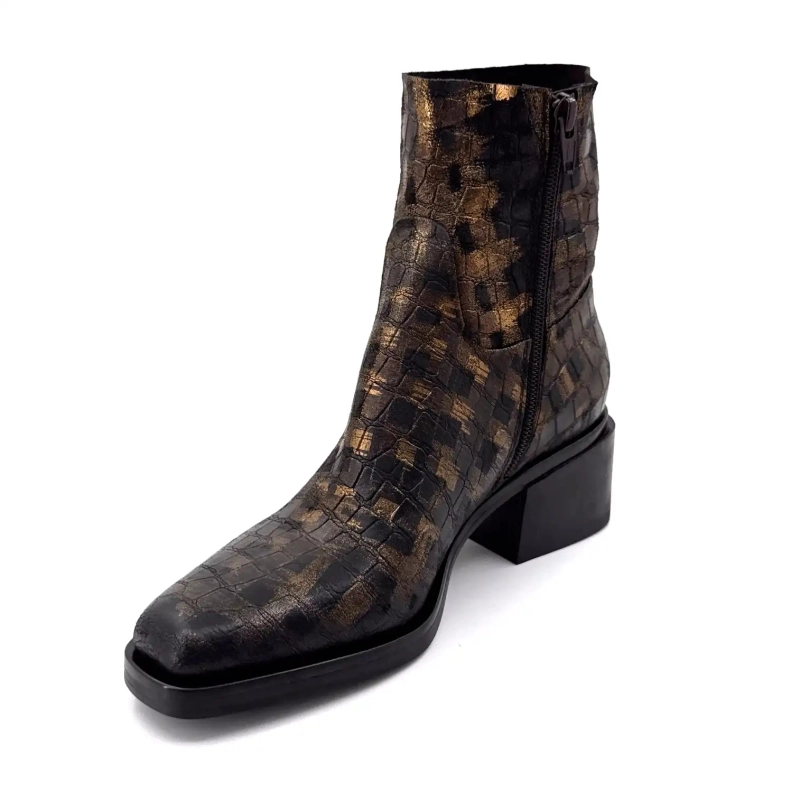 Elena iachi E4424 Aramis Læder Moro Bronze Ivoire Chaussures