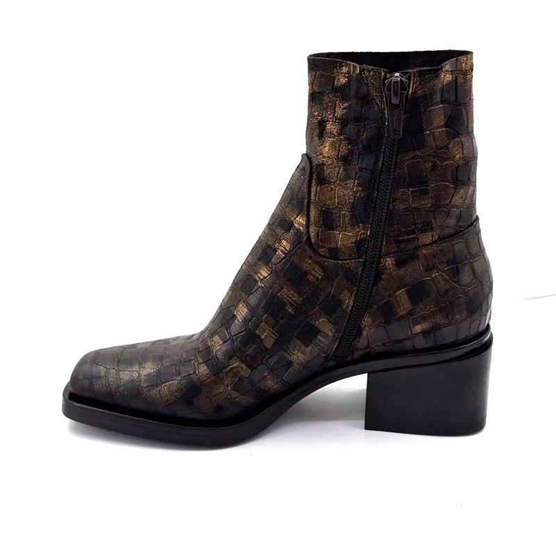 Elena iachi E4424 Aramis Læder Moro Bronze Ivoire Chaussures