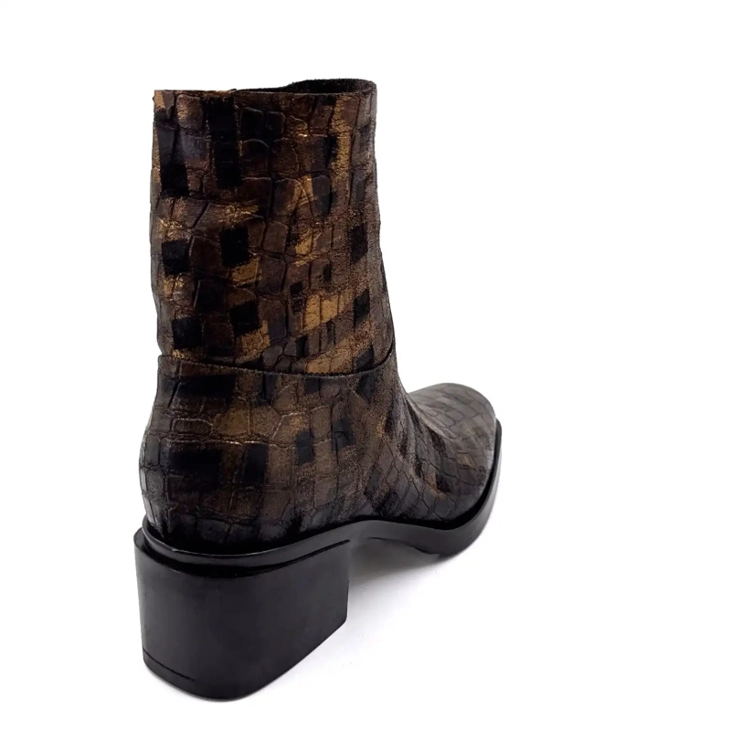 Elena iachi E4424 Aramis Leather Moro Bronze Ivoire Chaussures