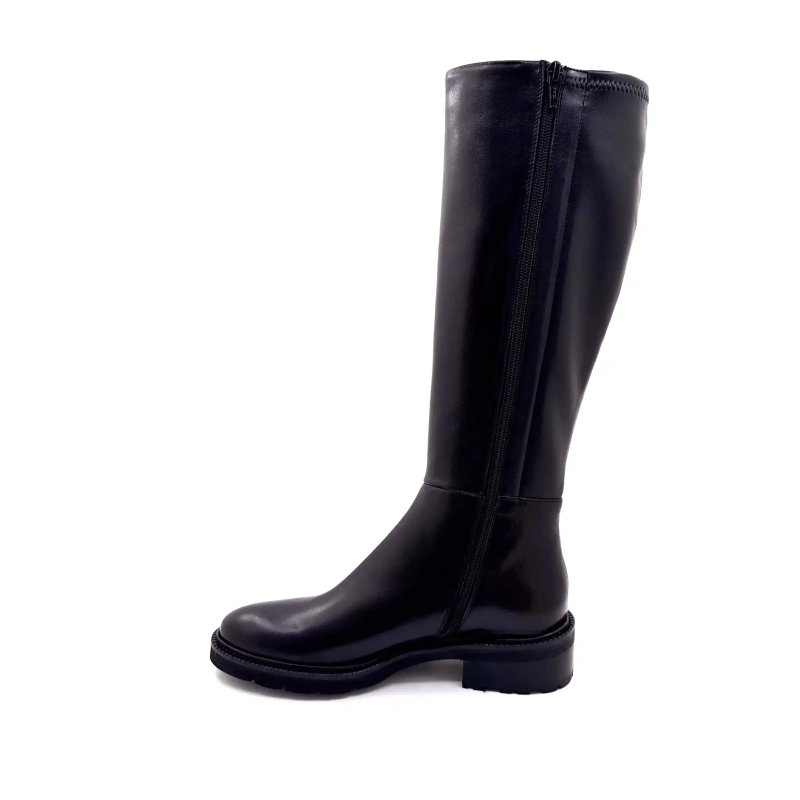 Ivoire K240t Schwarzes Leder Ivoire Chaussures