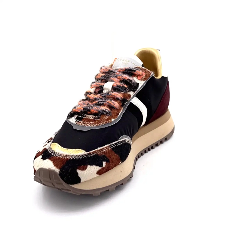 Serafini Tor 02 Camurça Bordeaux Têxtil Preto Potro Vaca Ivoire Chaussures