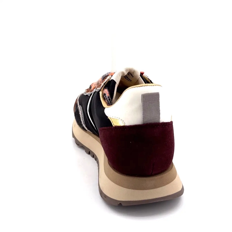 Serafini Tor 02 Suede Bordeaux Textil Negru Mânz Vacă Ivoire Chaussures