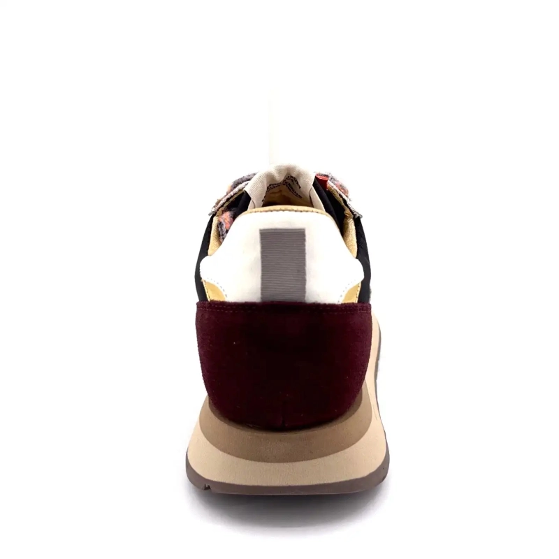 Serafini Tor 02 Zamsz Bordeaux Tekstylia Czarny Foal Cow Ivoire Chaussures