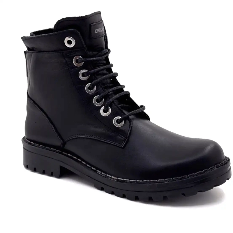 Chacal 7242 Czarna skóra Ivoire Chaussures