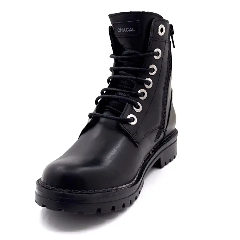 Chacal 7242 Czarna skóra Ivoire Chaussures