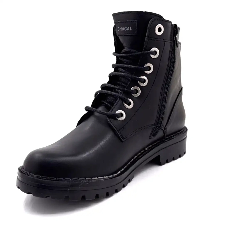 Chacal 7242 Cuir Noir Ivoire Chaussures