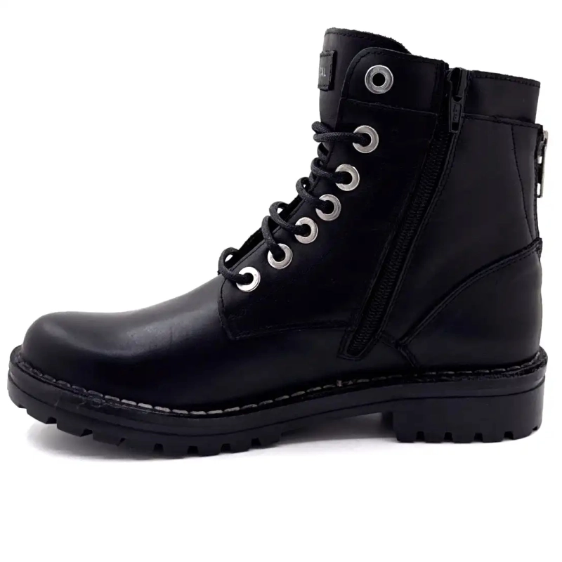 Chacal 7242 Czarna skóra Ivoire Chaussures