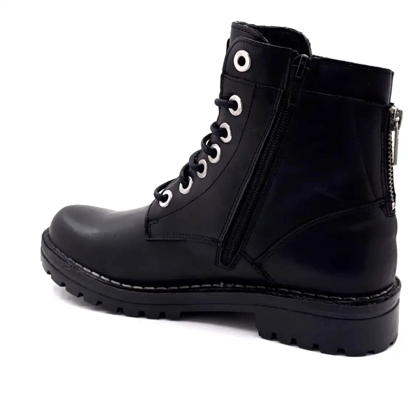 Chacal 7242 Czarna skóra Ivoire Chaussures