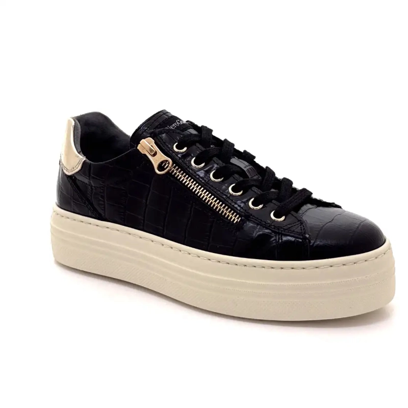 Nero Giardini 14186 D 100 Piele Coco Neagră Ivoire Chaussures