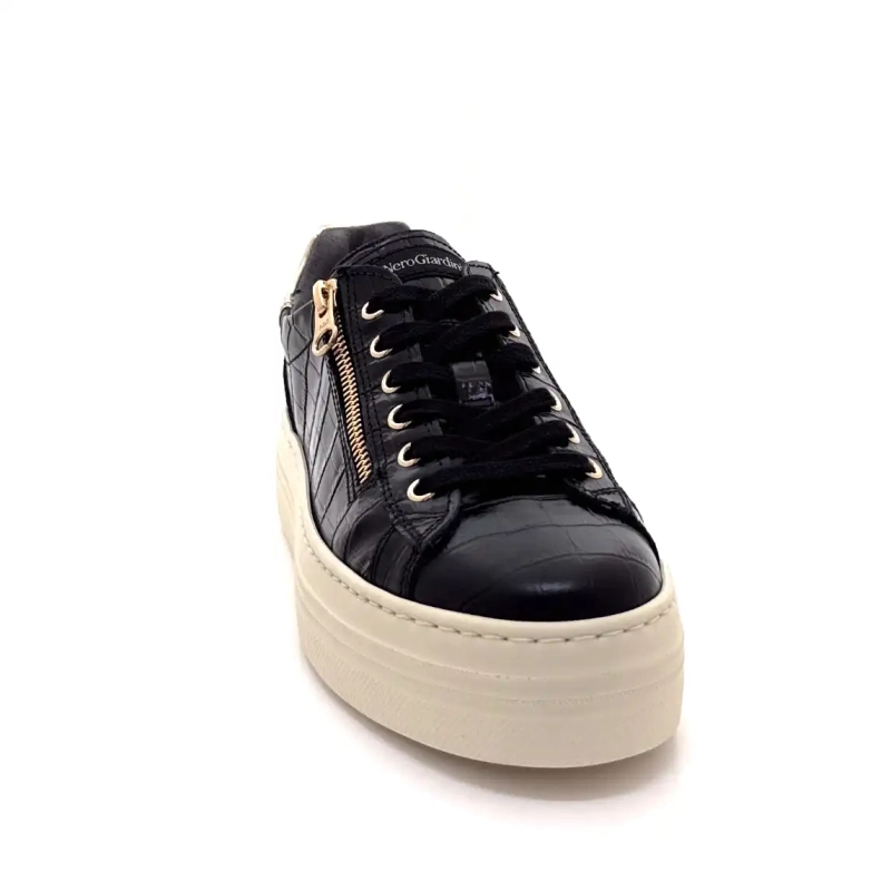 Nero Giardini 14186 D 100 Black Coco Leather Ivoire Chaussures