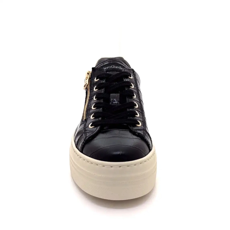 Nero Giardini 14186 D 100 Czarna skóra kokosowa Ivoire Chaussures