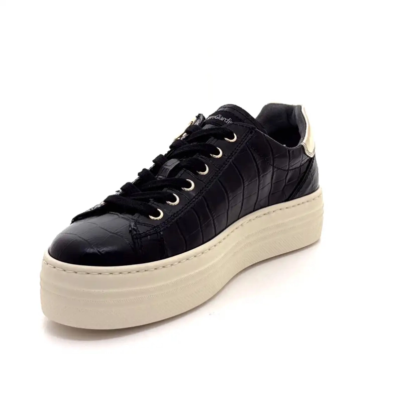 Nero Giardini 14186 D 100 Czarna skóra kokosowa Ivoire Chaussures