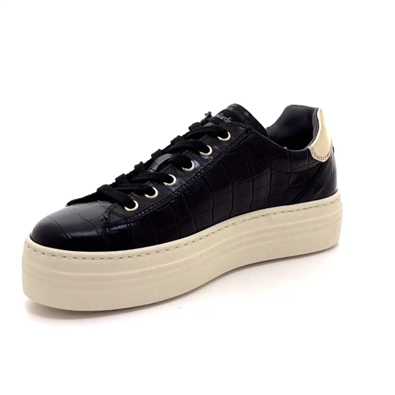 Nero Giardini 14186 D 100 Sort Coco Læder Ivoire Chaussures