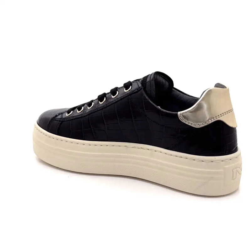 Nero Giardini 14186 D 100 Svart Coco Läder Ivoire Chaussures