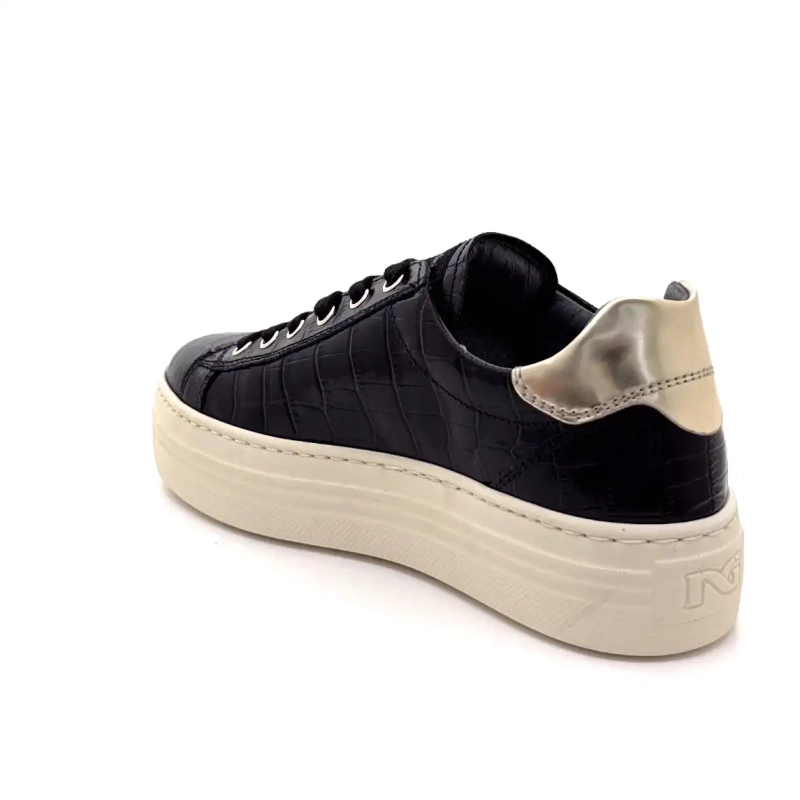 Nero Giardini 14186 D 100 Sort Coco Læder Ivoire Chaussures