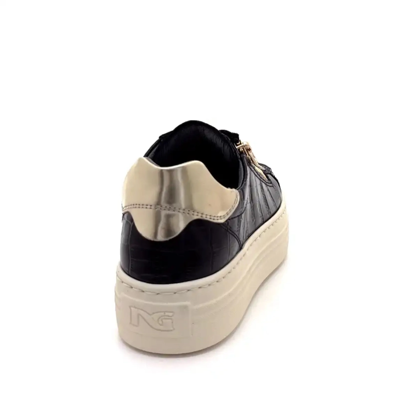 Nero Giardini 14186 D 100 Piele Coco Neagră Ivoire Chaussures