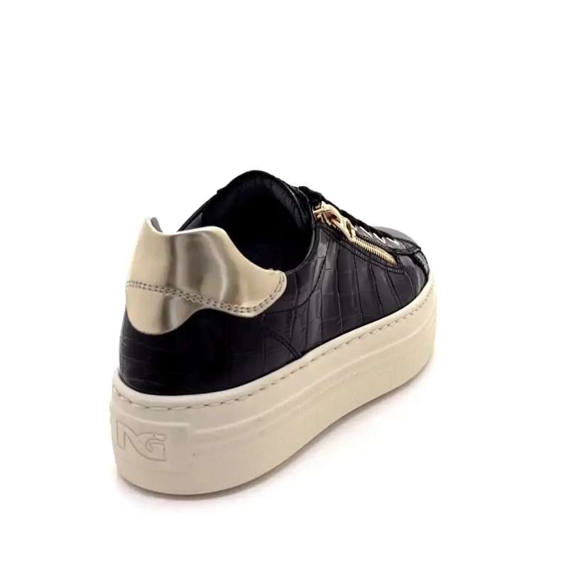 Nero Giardini 14186 D 100 Cuir Coco Noir Ivoire Chaussures