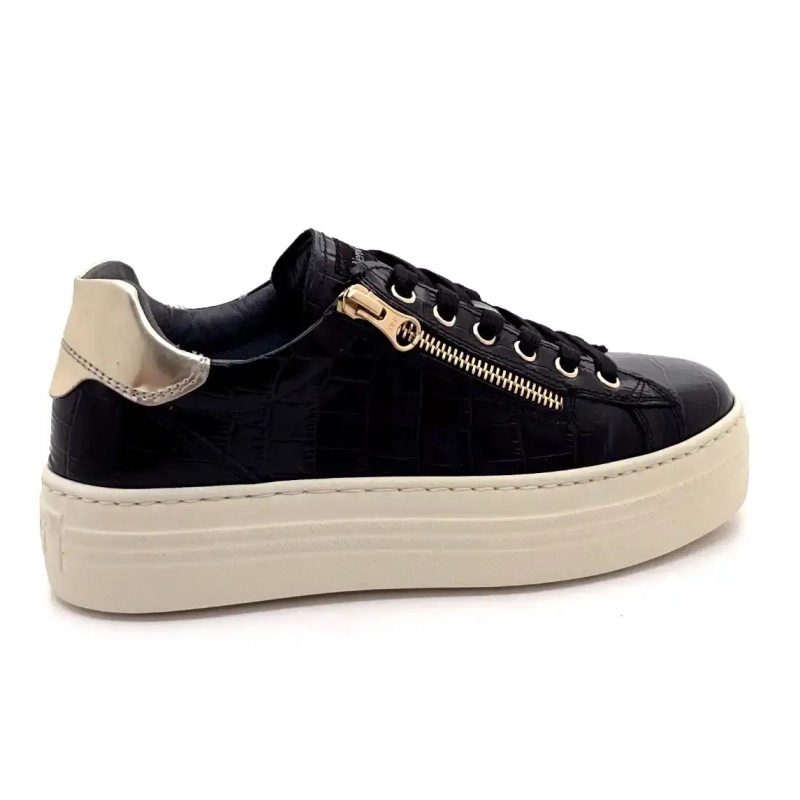 Nero Giardini 14186 D 100 Svart Coco Läder Ivoire Chaussures