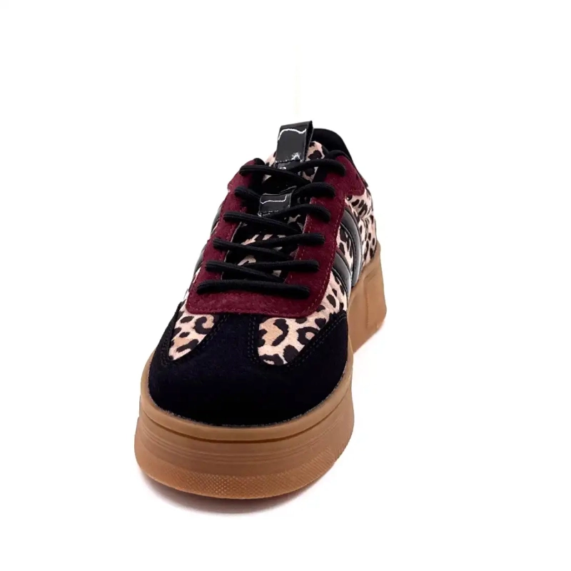 Posh 1152148 Psh3 Lily Leo Fekete és Bordó Ivoire Chaussures