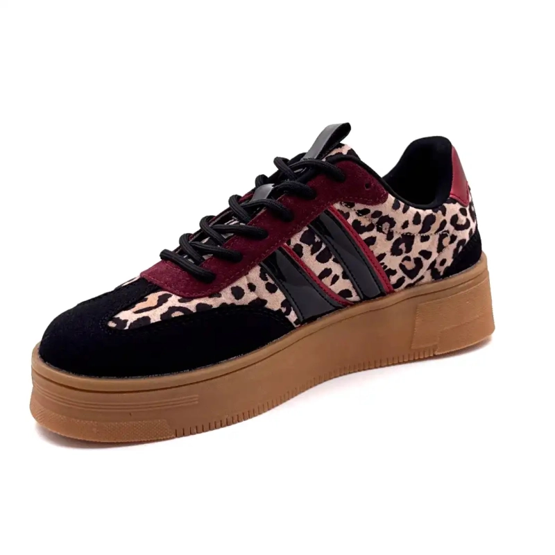 Posh 1152148 Psh3 Lily Leo Svart & Vinröd Ivoire Chaussures