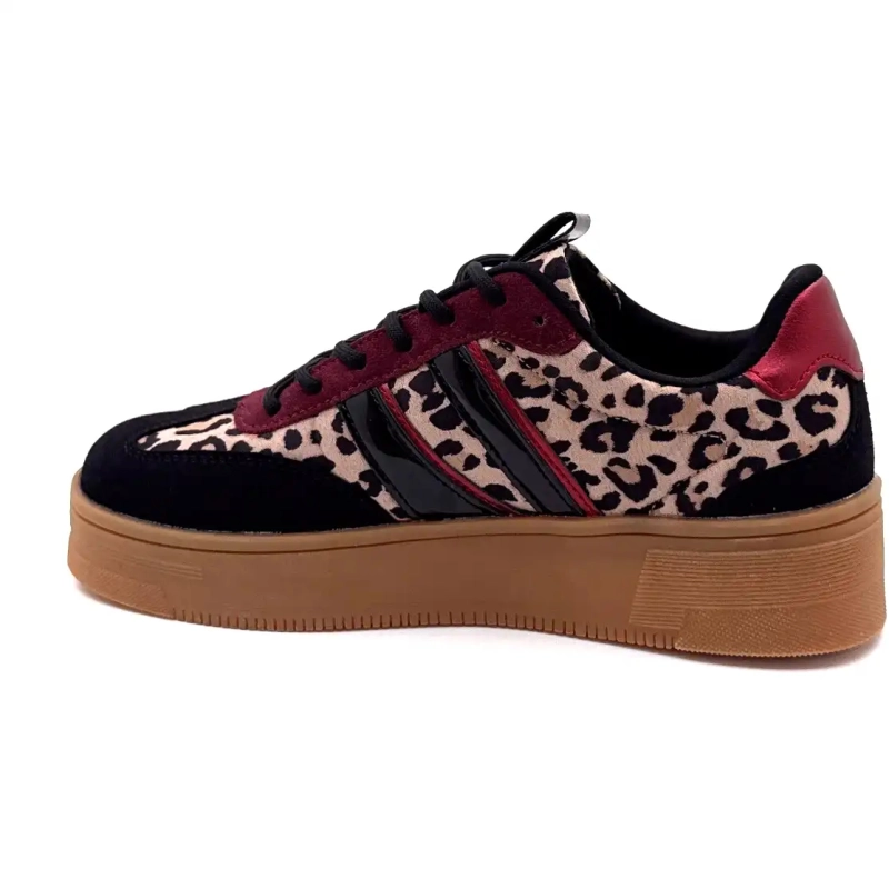 Posh 1152148 Psh3 Lily Léo Noir & Bordeaux Ivoire Chaussures