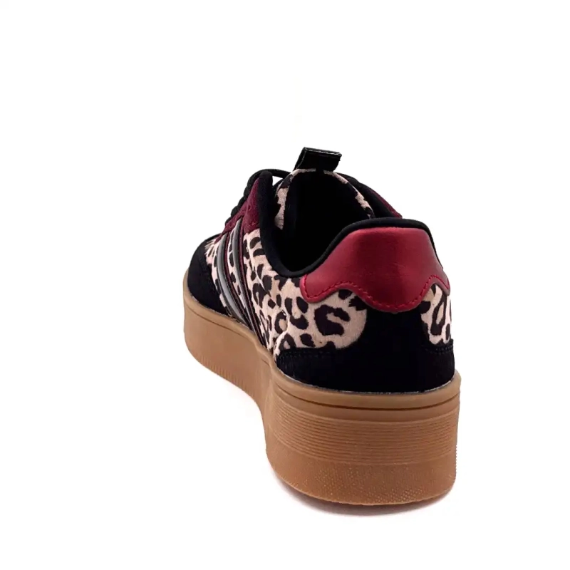 Posh 1152148 Psh3 Lily Leo Negru și Burgundy Ivoire Chaussures