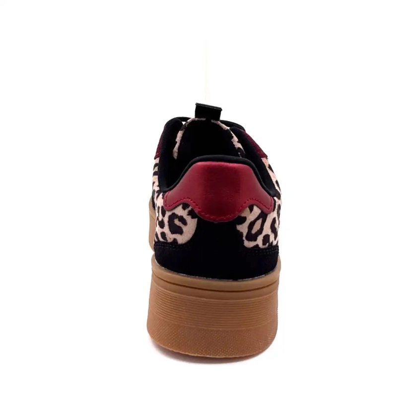 Posh 1152148 Psh3 Lily Leo Negro y Borgoña Ivoire Chaussures