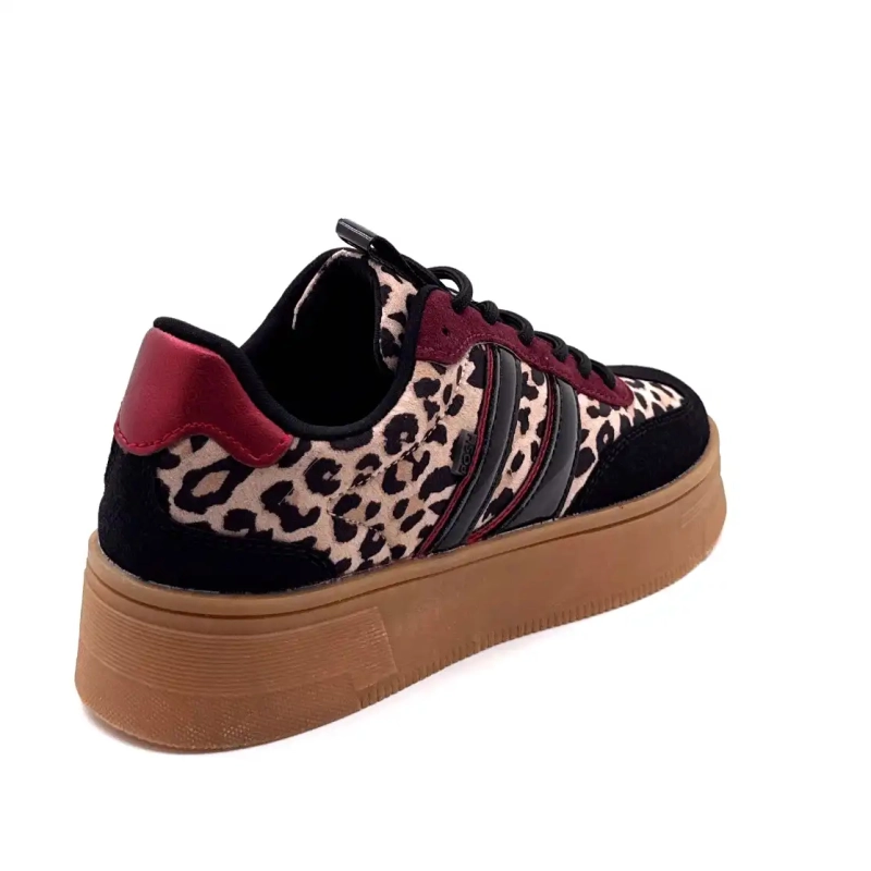 Posh 1152148 Psh3 Lily Leo Fekete és Bordó Ivoire Chaussures
