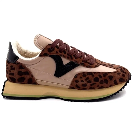 Victoria 1134116 Leopard Ruskind Brun Tekstil Beige Ivoire Chaussures