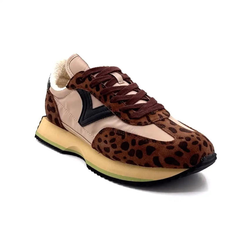 Victoria 1134116 Leopardo Ante Marrón Textil Beige Ivoire Chaussures