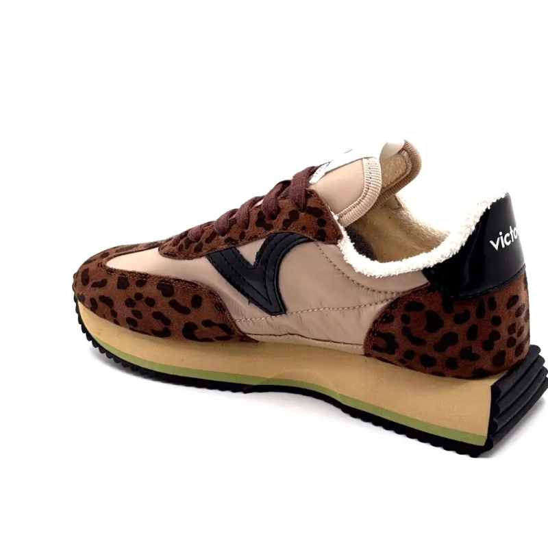 Victoria 1134116 Leopard Suede Brown Textile Beige Ivoire Chaussures
