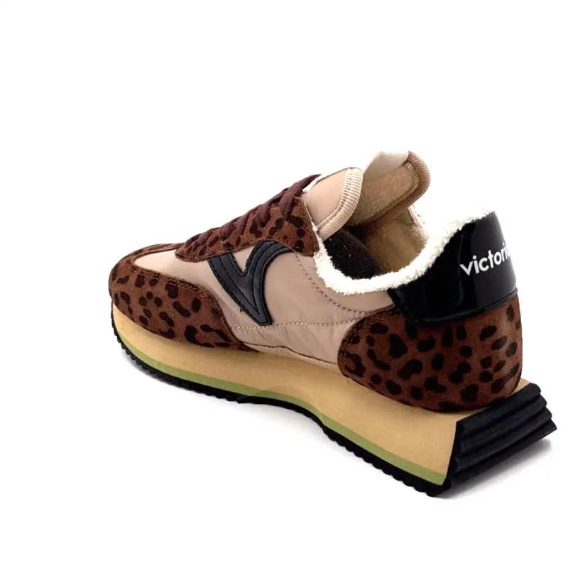 Victoria 1134116 Leopard Semsket Brun Tekstil Beige Ivoire Chaussures