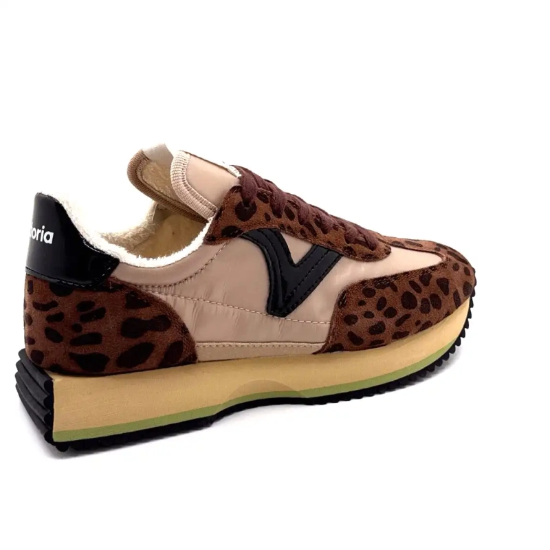 Victoria 1134116 Luipaard Suède Bruin Textiel Beige Ivoire Chaussures