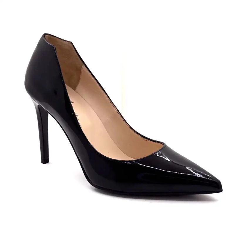 Nero Giardini 11041 De 100 Cuir Vernis Noir Ivoire Chaussures