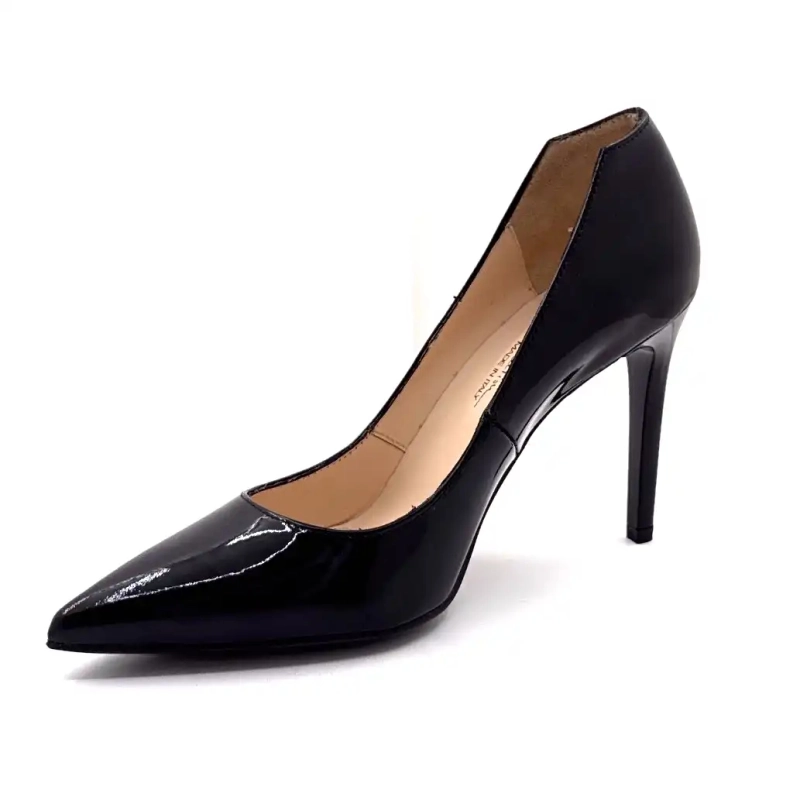 Nero Giardini 11041 Din 100 Piele Lacuita Neagra Ivoire Chaussures