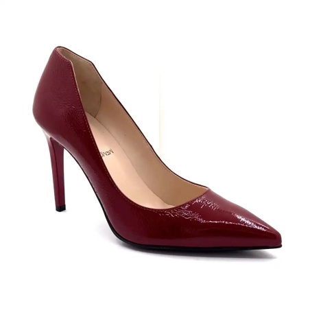 Nero Giardini 14422 De Cuir Vernis Bordeaux Ivoire Chaussures