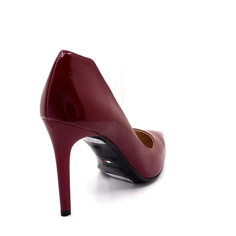 Nero Giardini 14422 Burgundy Patent Leather Ivoire Chaussures