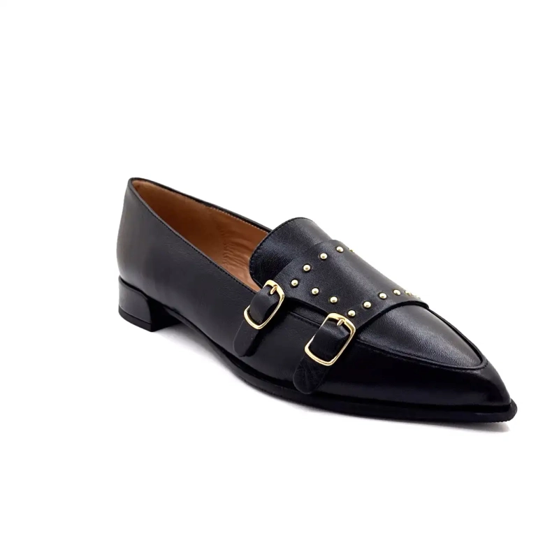 Ivoire A8093 Svart skinn Ivoire Chaussures