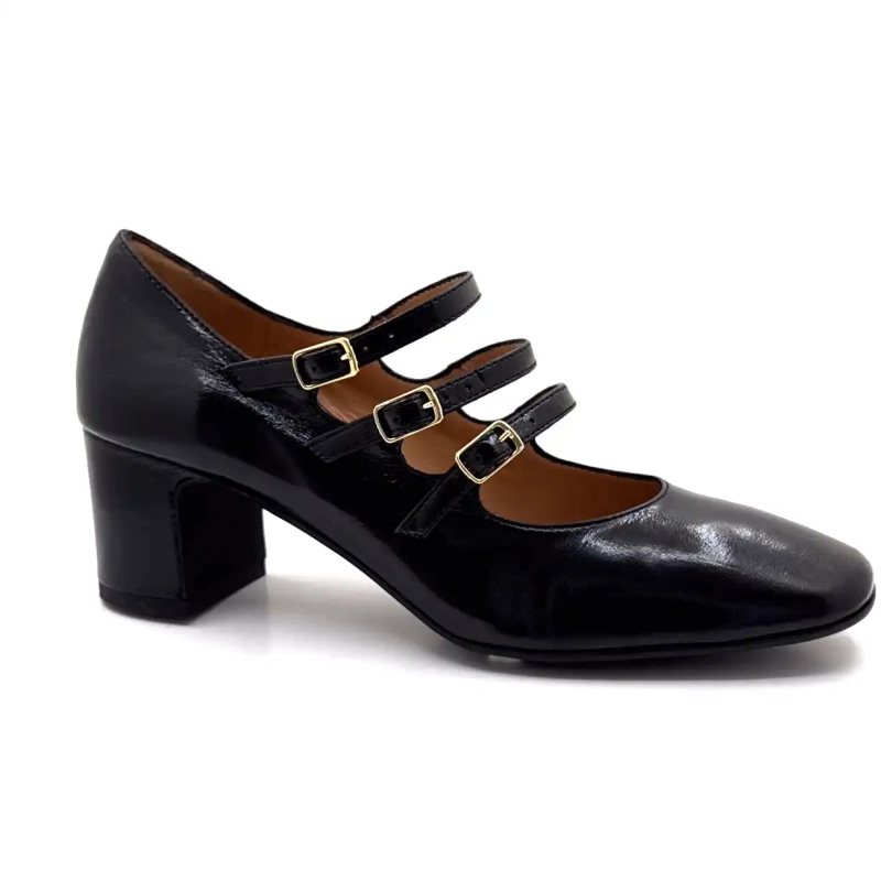 Ivoire B3505 Zwart glanzend leer Ivoire Chaussures