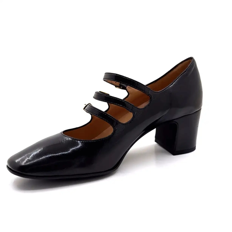 Ivoire B3505 Piele neagră lucioasă Ivoire Chaussures