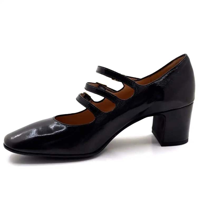 Ivoire B3505 Pelle nera lucida Ivoire Chaussures