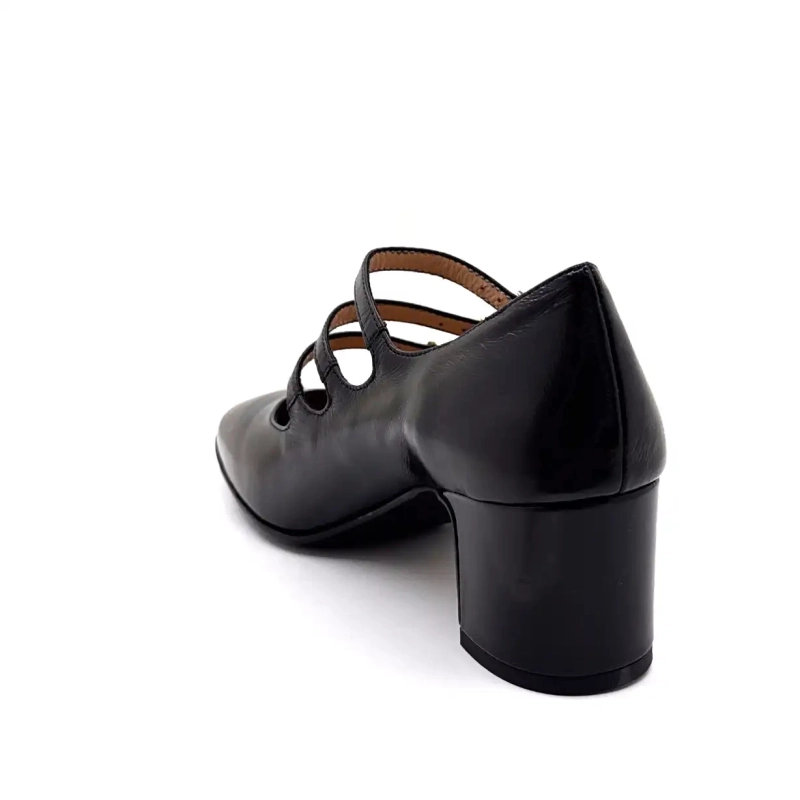 Ivoire B3505 Pelle nera lucida Ivoire Chaussures