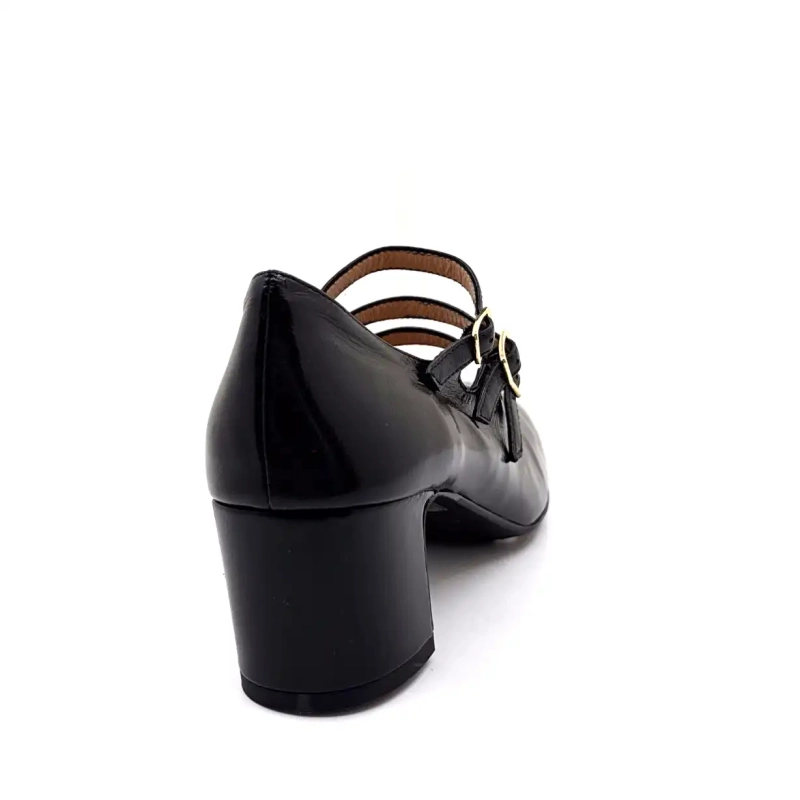 Ivoire B3505 Piele neagră lucioasă Ivoire Chaussures