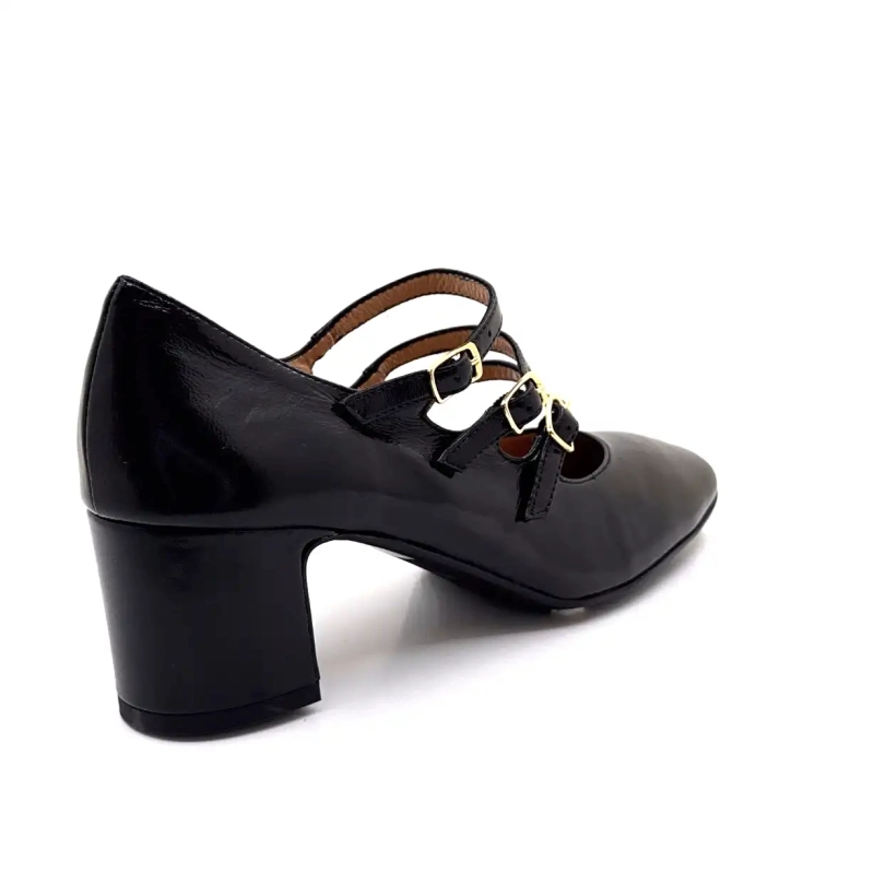 Ivoire B3505 Fekete Fényes Bőr Ivoire Chaussures