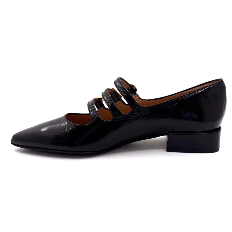 Ivoire Q3520 Black Patent Leather Ivoire Chaussures