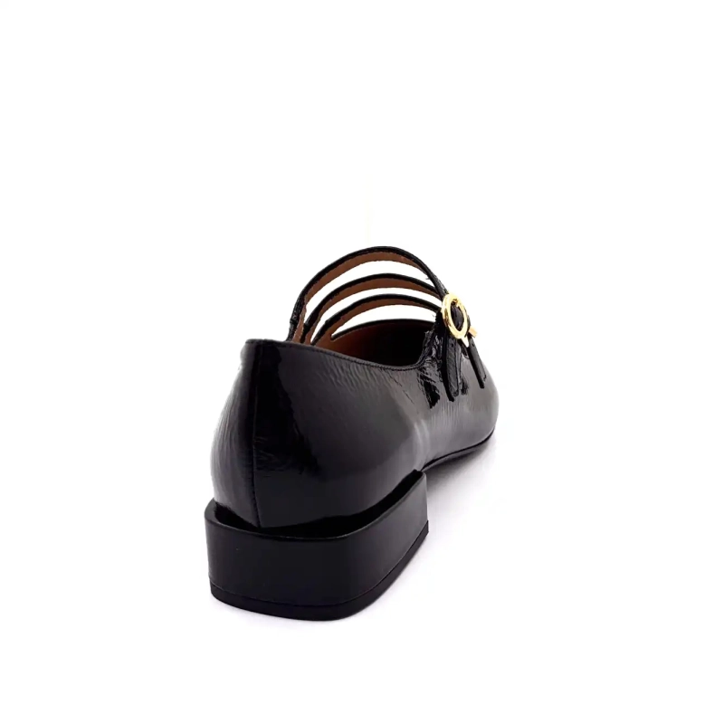 Ivoire Q3520 Couro Envernizado Preto Ivoire Chaussures