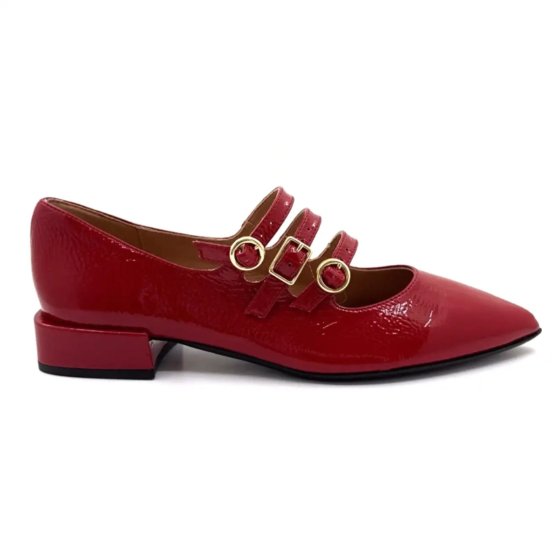 Ivoire Q3520 Rood Lakleer Ivoire Chaussures