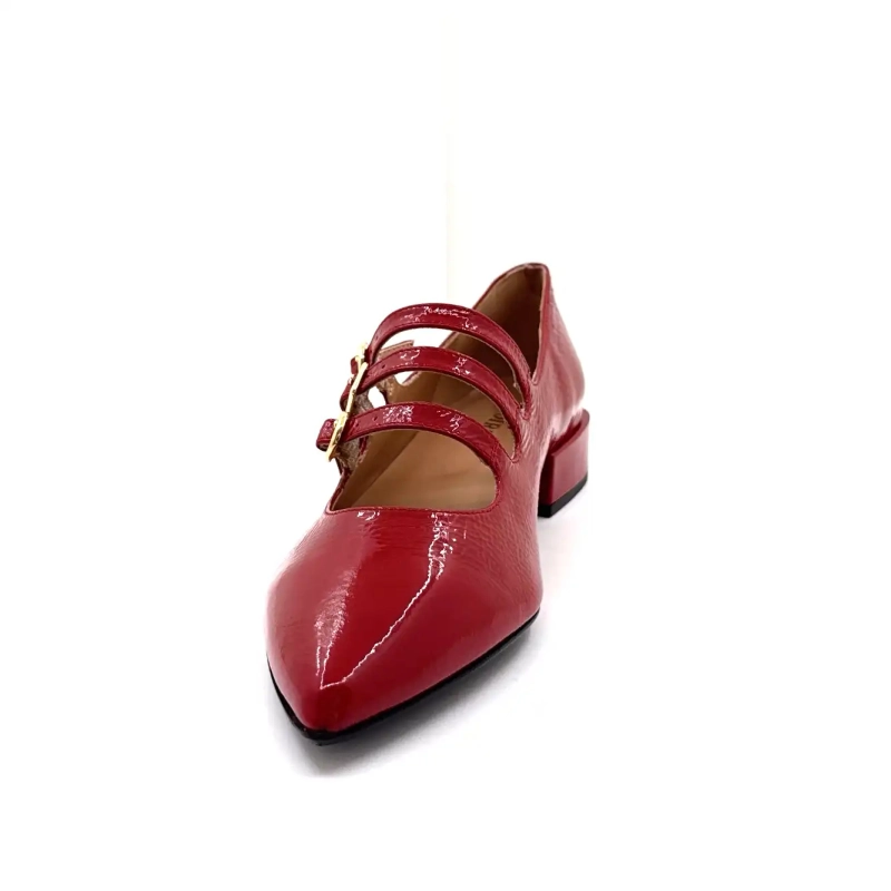 Ivoire Q3520 Rood Lakleer Ivoire Chaussures