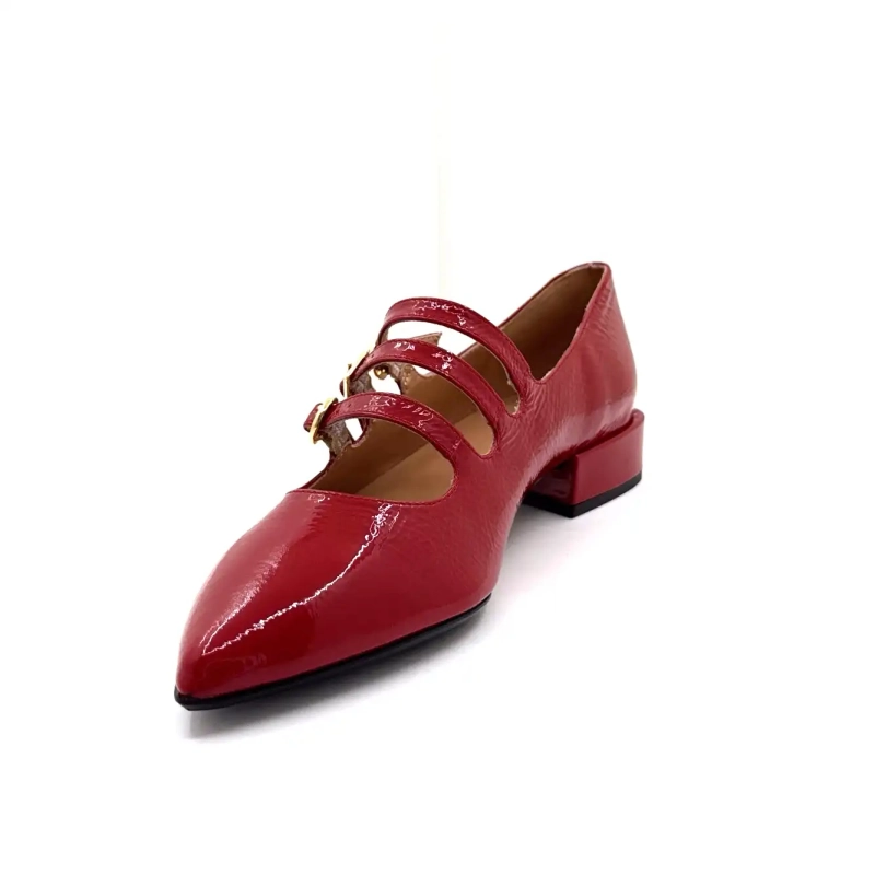 Ivoire Q3520 Red Patent Leather Ivoire Chaussures